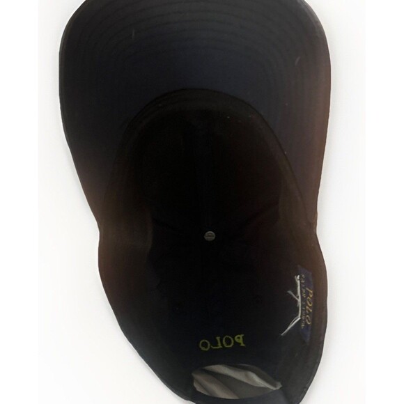 Polo Ralph Lauren Hat Cap Navy Blue Neon Green Pony Logo Adjustable Baseball - Picture 6 of 7